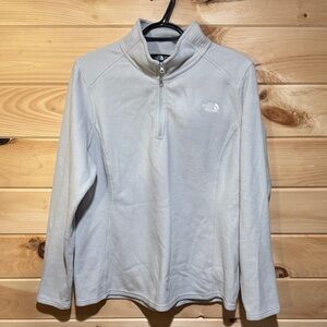 The North Face Fleece Quarter Zip Gray Large